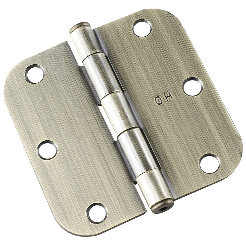 Full Mortise Butt Hinge - Size:3-1/2" - Finish:Antique Brass - Corner Type:5/8" Radius